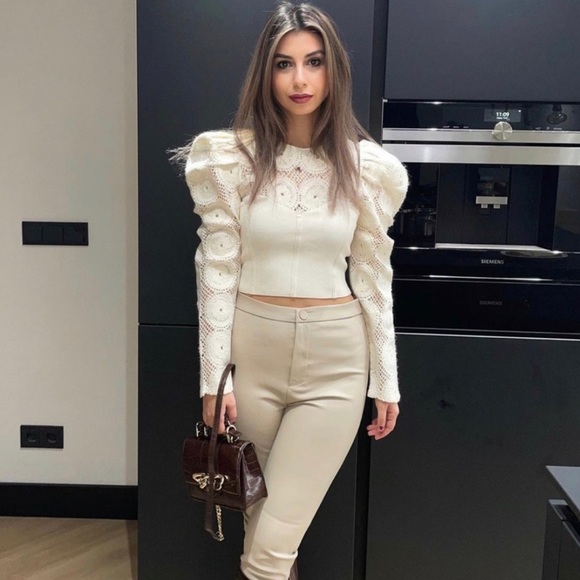 Zara Combination Knit Top S - Picture 3 of 11